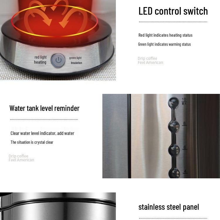 Portable All-Steel Automatic Drip Coffee & Tea Maker
