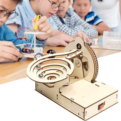 1Set Wissenschaftliches Experimentierspielzeug Praktisches kreatives universelles 3D-Holz-Trackball-Modellbausatz für Kinder