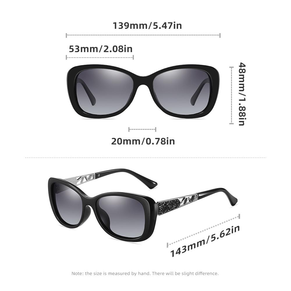 RBsunny Damen Mode Sonnenbrille Schmetterling Vollrand UV400 Augenschutz Brille Luxus Polarisiert Oval Fahrzubehör Brille