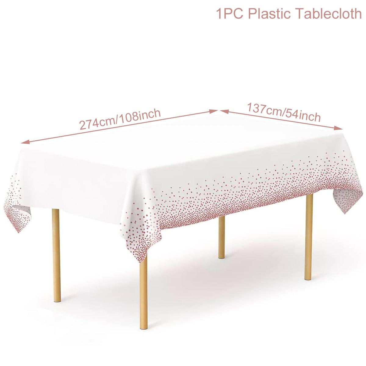

274*137 см розовое золото одноразовая скатерть пластиковая скатерть в горошек чехол для стола дети взрослые день рождения украшение свадьба детский душ