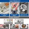Stainless Steel 3 in 1 Kitchen Sink Drain Stopper Jump Up Anti Clogging Basket Strainer Upgraded Metal Sink Filter Sink Strainer