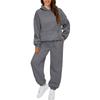 Zweiteilige Damen-Outfits, Kapuzenpullover, Sweatsuit-Sets, übergroßes Sweatshirt, Baggy-Herbstmode-Jogginghose mit Taschen