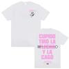 TINI Cupido Album Doppelseitiges Grafik-T-Shirt Latin Pop-Sänger Oversized Schwarz Unisex Freizeit Baumwolle Damen und Herren T-Shirts