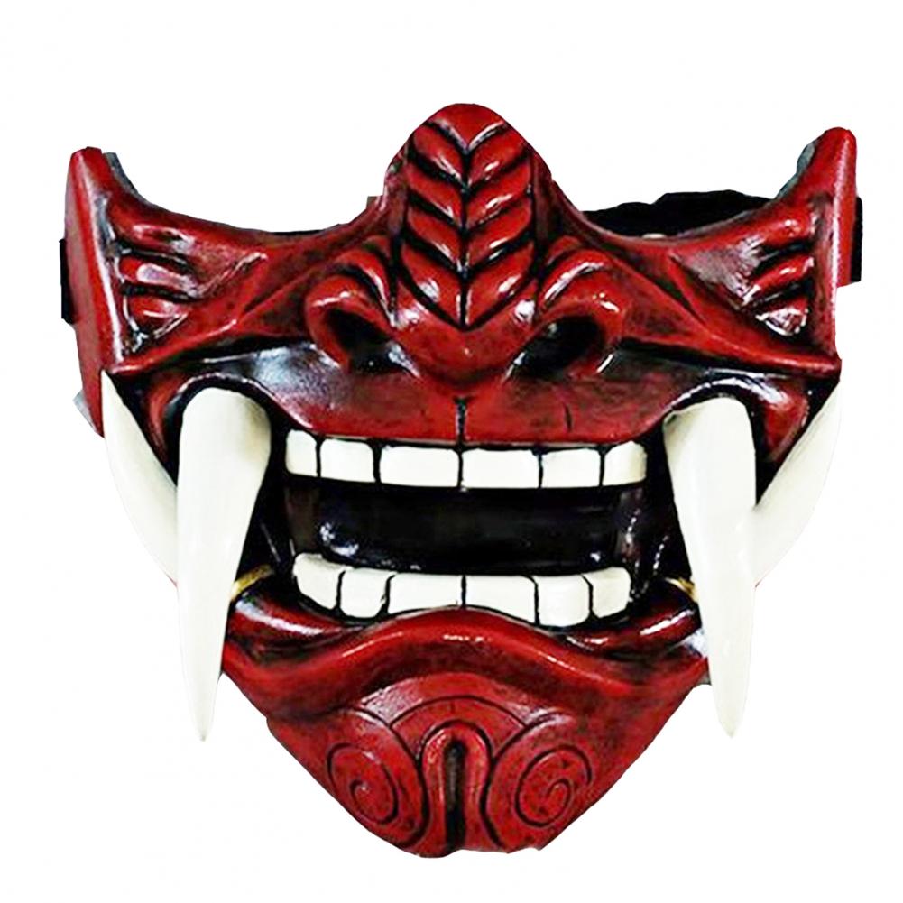 Halloween Cosplay Airsoft Maske Schutzmode Halbgesichtsmaske Prajna Hannya Maske Japanische Samurai Dämon Party Dekor