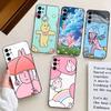 Funny Pink Rabbit My Friend Phone Case Black Silicone Soft For Samsung S25,S24,S21,S22,S23,S30,Ultra,S20,Plus,Fe,Lite