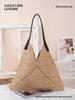 Versatile Raffia Shoulder Bag: Stylish, Large-Capacity Woven Women's Commuter & Beach Bag