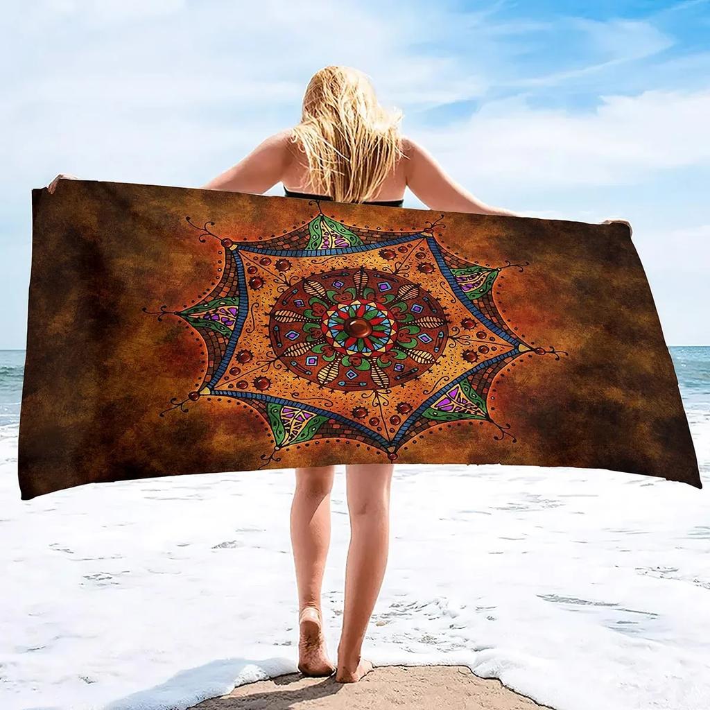 Mandala Strandtuch Ausverkauf Handtücher, Boho Stil Cooles Reise Pool Handtuch, Leicht Sandfrei Schnelltrocknend Reisehandtücher