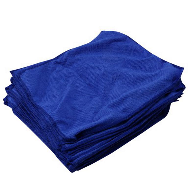 20Pcs Absorbent Microfiber Towel Car Home Kitchen Washing Clean Wash Cloth Blue