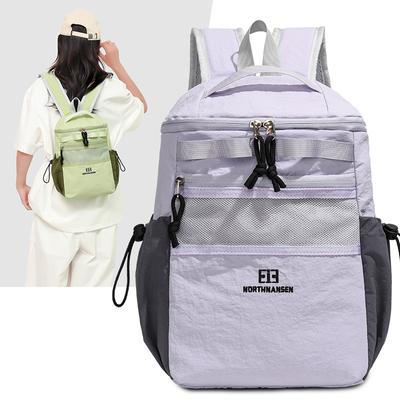 Color Block Large Capacity Backpack Student Schoolbag Women's Outdoor Sports Lightweight Backpack