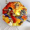 1 Stück Automatischer Faltregenschirm - Monkey D. Luffy Muster Tragbares faltbares Design mit 8 Speichen Weihnachts-Geburtstagsgeschenke