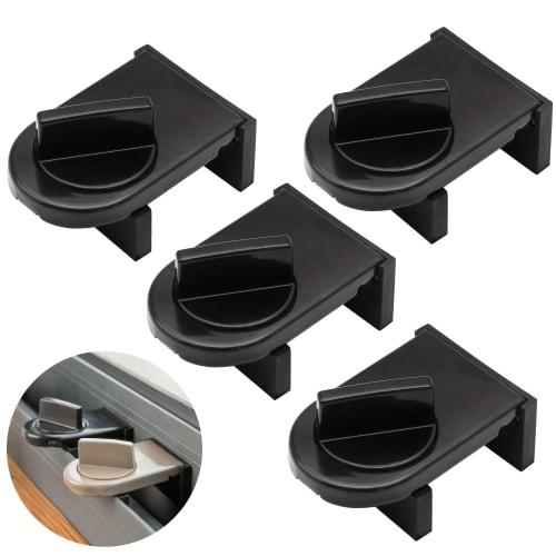 

GOKEI Window Lock Stoppers, Pack of 4, Anti-theft Auxiliary Locks for Sash Windows, Window Locks, Window Stoppers, Security Devices, Keys, Window Lock