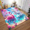 Unicorn and Flamingo Tropical Fantasy Carpet with Rainbow Design Suitable for Use As an Anti-slip for Living Room Bedroom Sofas