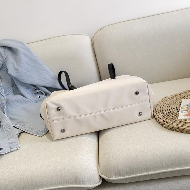 Oxford Women's Tote Bag Solid Color College Style Shoulder Bag Shopping Bag