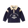 Spring children's POLO sweater new long-sleeved lapel boys thin sweater cartoon foreign top children's clothing