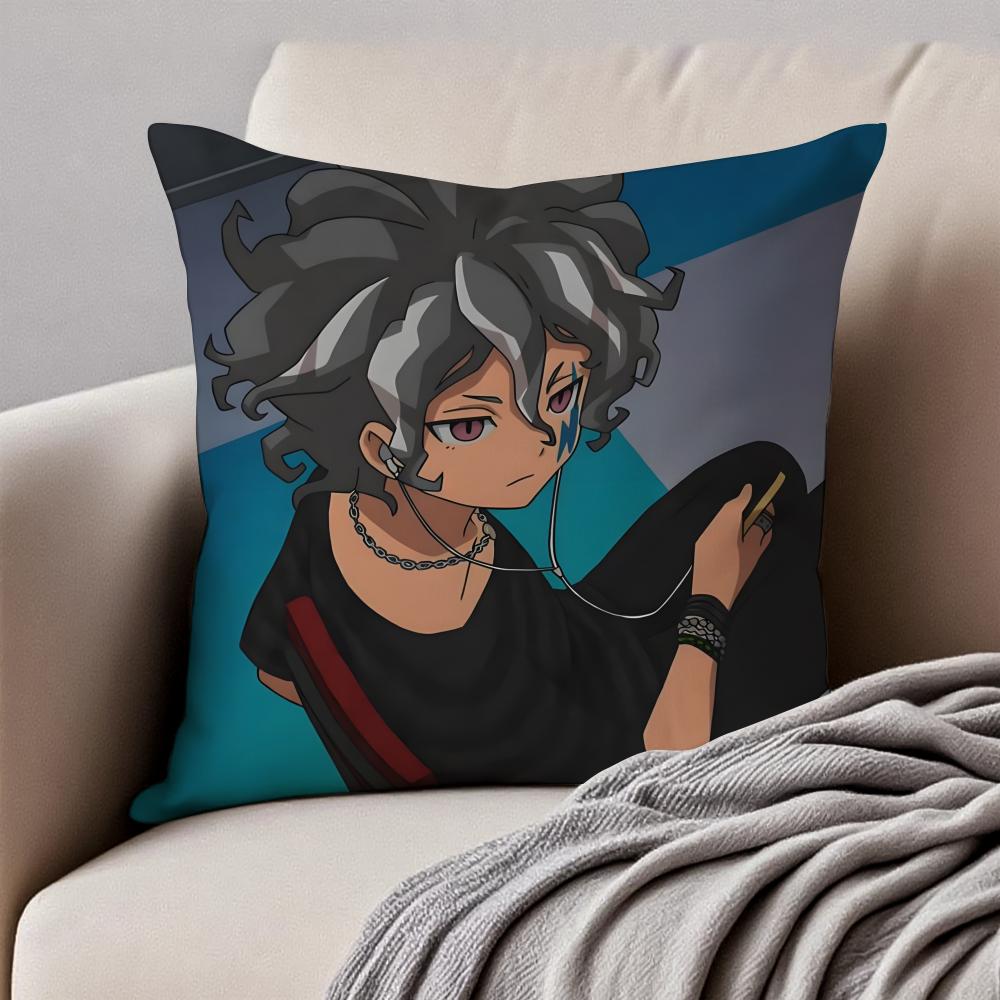 game energetic anime IInazuma EEleven Cushion Cover Pillowcase Antidustmite Invisible Zipper Short Plush Sofa Cushion