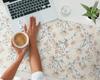 Desk Mat With Graphics For Home And Office Floral Vintage Pattern 120X60 Cm