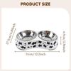 Cat Bowl Double Feeding Station Stainless Steel with Separate Chambers And Stable