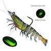 3Pcs Luminous Fishing Jigs Lures Fishing Soft Fish Lures Glow with Sharp Hooks