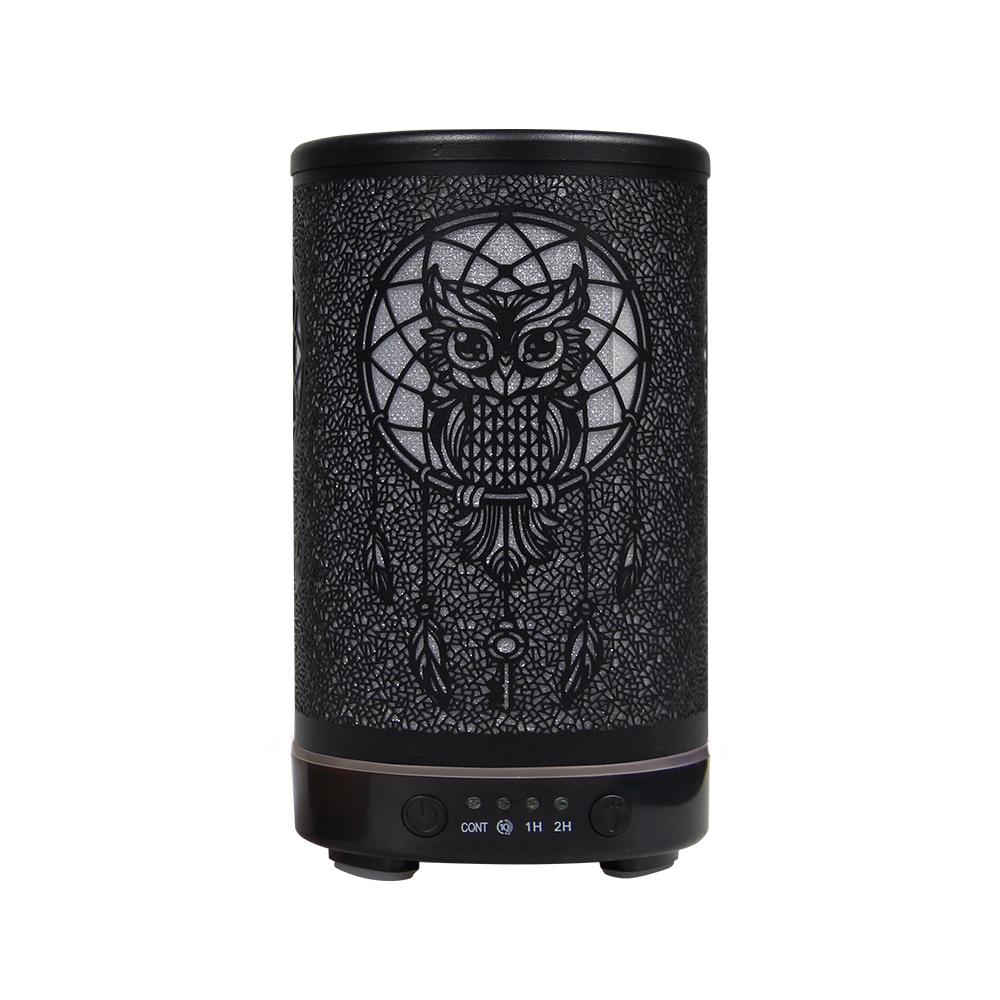 Iron Art Essential Oil Diffuser 100ml Timing Function Ultrasonic Air Humidifier Aroma Diffuser Home Appliance with LED Lights