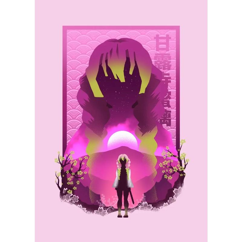 All Hashira Demon Slayer Colorful Poster Picture-in-Picture Canvas Painting Prints Wall Art Pictures for Living Room Home Decor