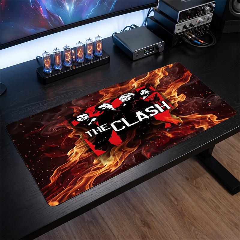 The Clash Print Large Mouse Pad Smooth Surface Anti?Slip Desk Mat For Gaming Office Laptop Decoration
