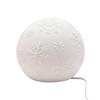 White Porcelain Ball Lamp with Snowflake Design