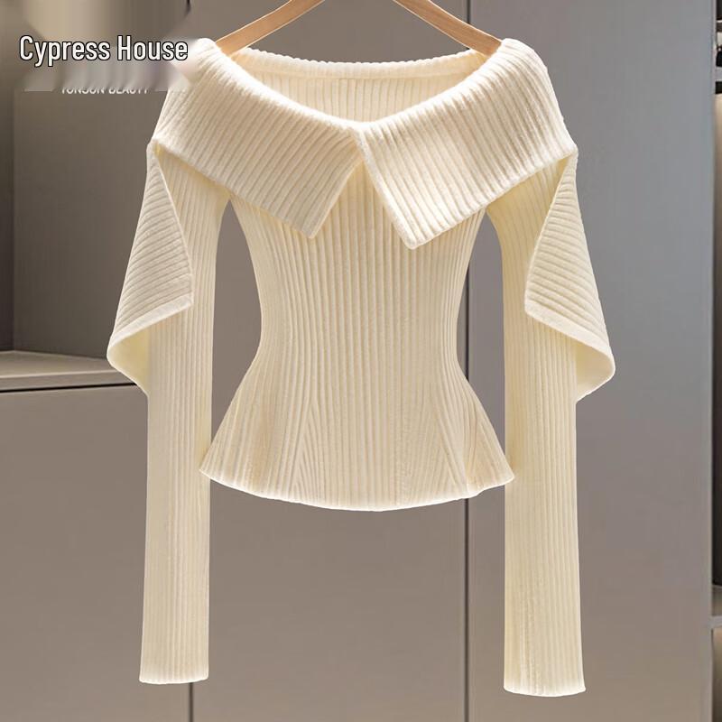 

Sibai She Women s Lapel Short Knit Sweater L