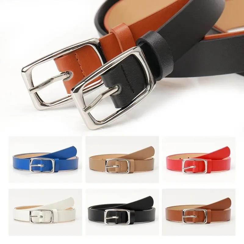 Fashionable Womens Leather Waist Belt With Metal Pin Closure For Chic Office Looks