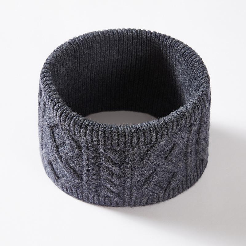 Knitted hat men's wool winter warm ear protection wool hat scarf set women's outdoor anti-cold