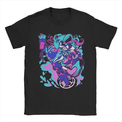 Men T-Shirt Ozzie X Fizzarolli Hazbins Hotels Vintage Pure Cotton Tee Shirt Short Sleeve T Shirts O Neck Tops 4XL 5XL 6XL