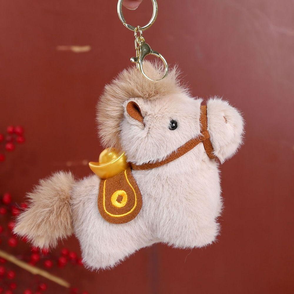 Mascot Dolls Pony Pendant Yuanbao Stuffed Animal Keyring Chinese New Year Gift  Festive Decor
