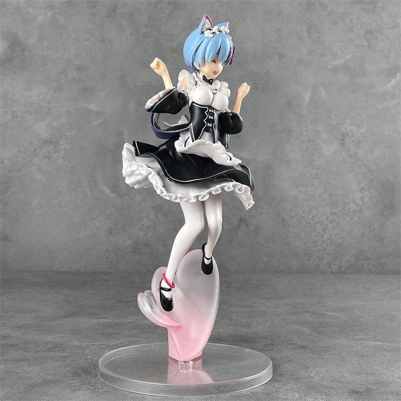 Re:Zero Rem Maid Cat Ear Anime Figure with Box