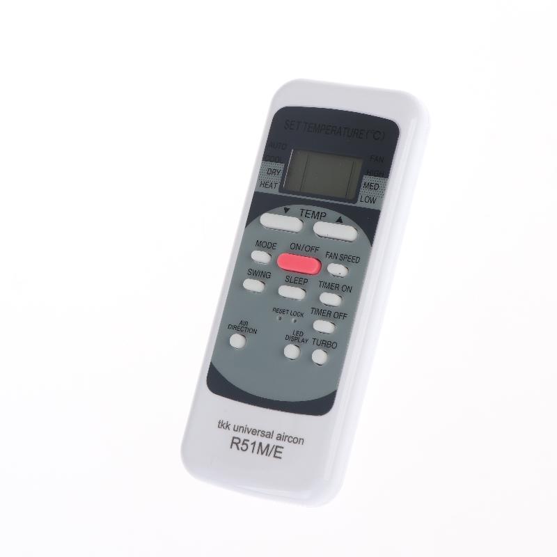 1/2 Piezas Control Remoto Universal para Aire Acondicionado Midea R51M/E con Temporizador de Reloj Incorporado