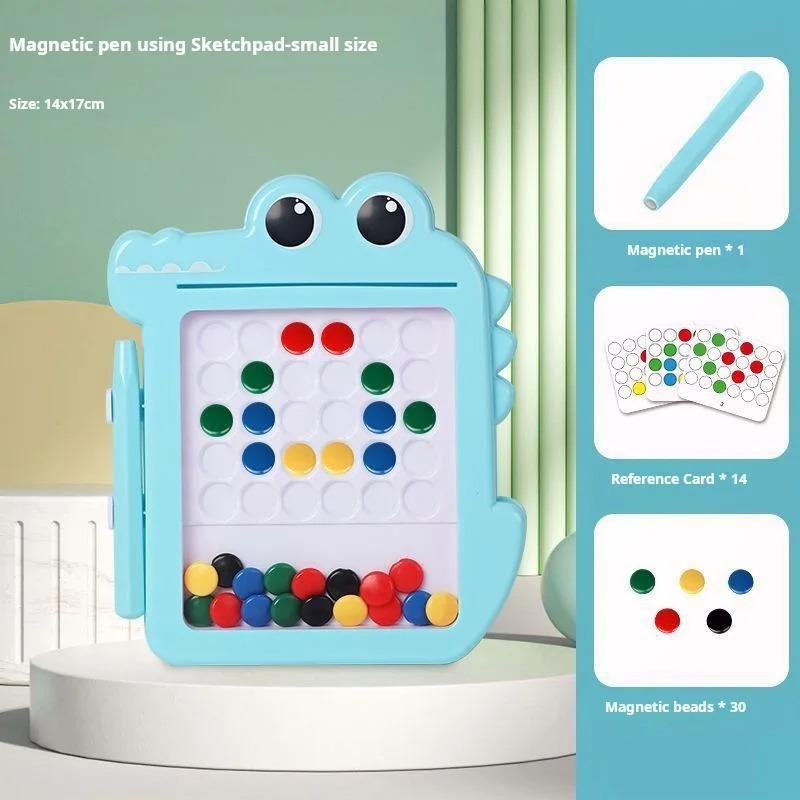Kids Magnetic Drawing Board for Kids Large Doodle Board with Magnet Beads Pen Early Educational Montessori Toy Gift for Kid