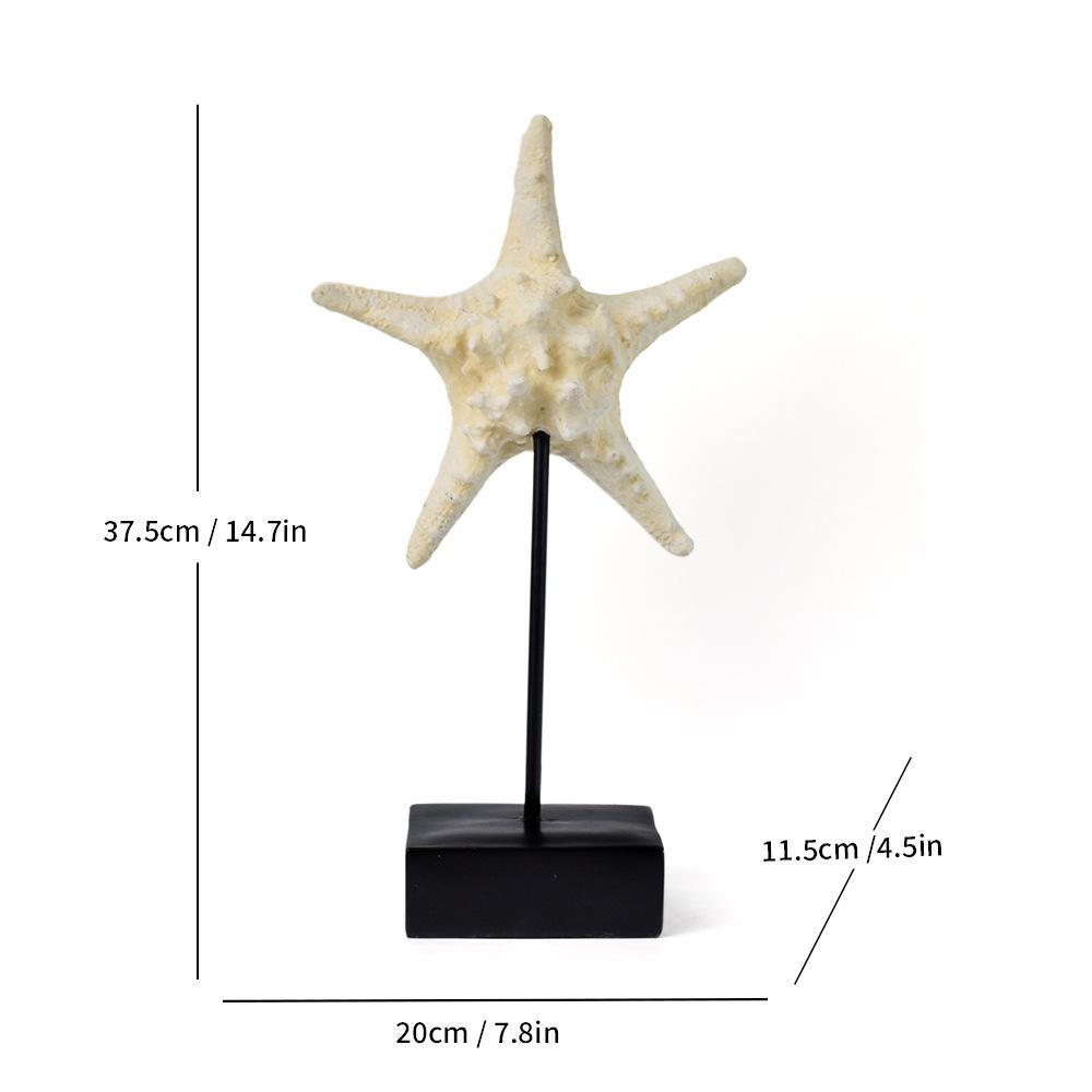 Ocean-Themed Mediterranean Decorations: Starfish, Seahorse, and Conch for Living Room or Restaurant