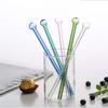 2Pcs Drinking Thickened Good Transmittance Heat Resistance Drinking Glass Creative Colorful Milk Tea Straws Daily Use
