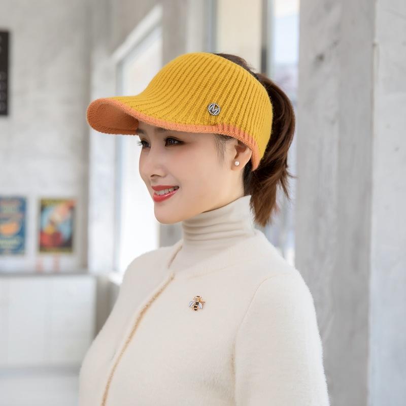 Hüte Für Frauen Herbst Winter Sport Leere Top Caps Weibliche Gestrickte Warme Baseball Kappe Mode Laufende Golf Sonnenhut