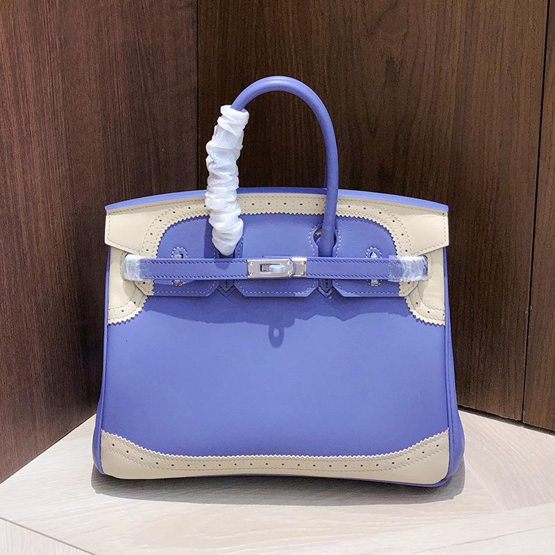 Haute Couture Version Erste Schicht Swift Rindsleder Spitzenrand Platin Tasche BK25 Echtes Leder Damen Tasche Spleiß Premium Handtasche