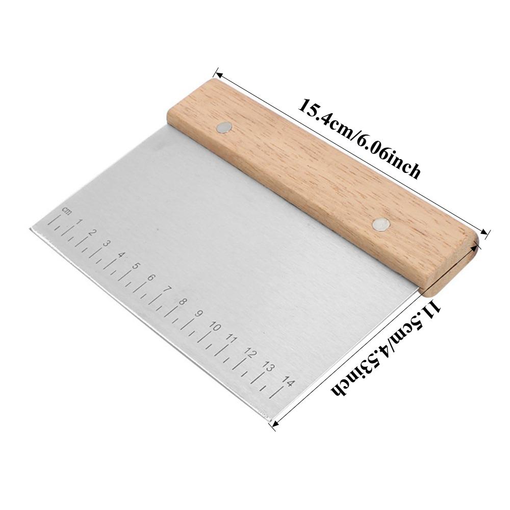 Multi-purpose Stainless Steel Scraper & Chopper, Dough Scraper, Pizza Dough Cutter , Kitchen Tools Measuring Scale Cake