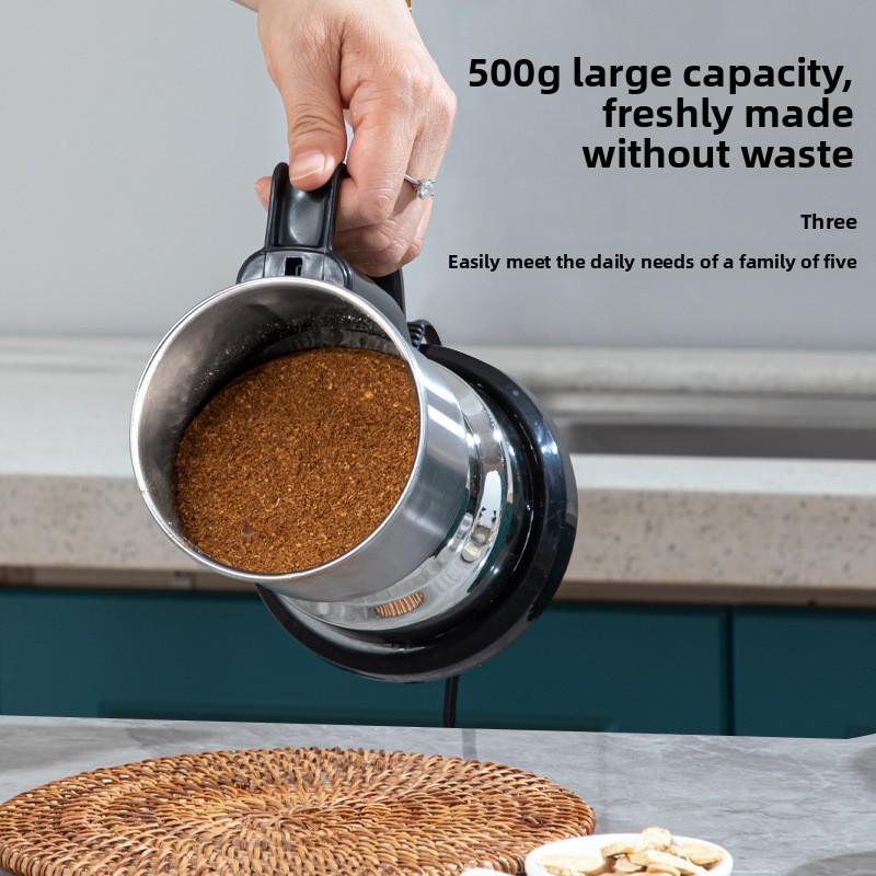Home Use Stainless Steel Grain Grinder With Dual Blades For Spices And Herbs