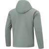 Li Ning Fitness Series Solid Color Hooded Zip Long Sleeve Windbreaker Men Outerwear Gray-Green AFDT859-3