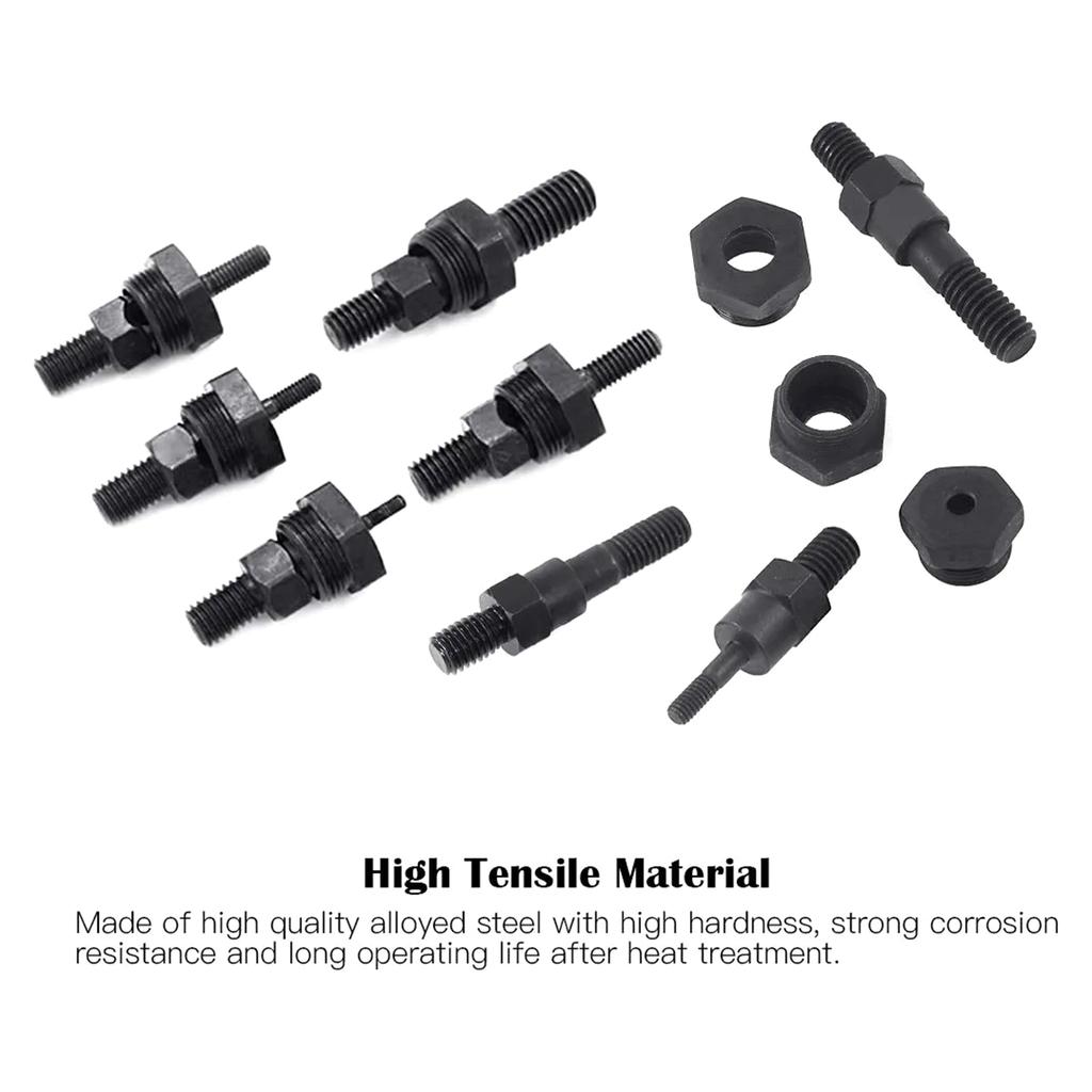 Hand Rivet Nut Tool Kit Hand Blind Riveter with 6Pcs Rivet Nuts Rivet Nut Gun Riveting Tools and Nose Pieces