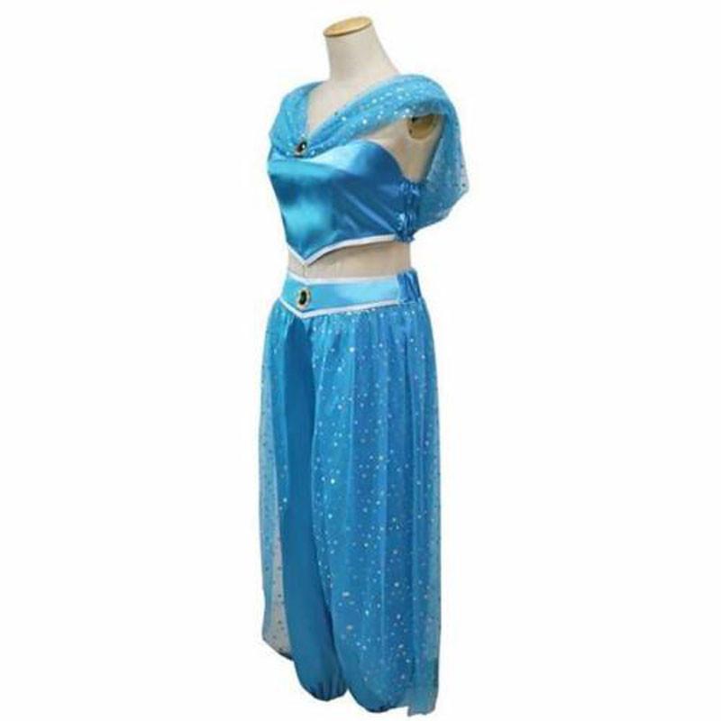 Enchanting Aladdin Jasmine Princess Genie Cosplay Costume For Magical Dress Up
