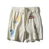 American Hawaiian Resort Style Graffiti Beach Shorts Men's Summer Knitted Five-Point Pants Foreign Trade Men's Casual Pants