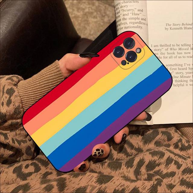 

Красочный чехол для телефона в радужную полоску для Iphone 8 7 6 6s Plus X Se 2020 Xr Xs 14 11 12 13 Mini Pro Max мобильный чехол For 7 plus or 8 plus