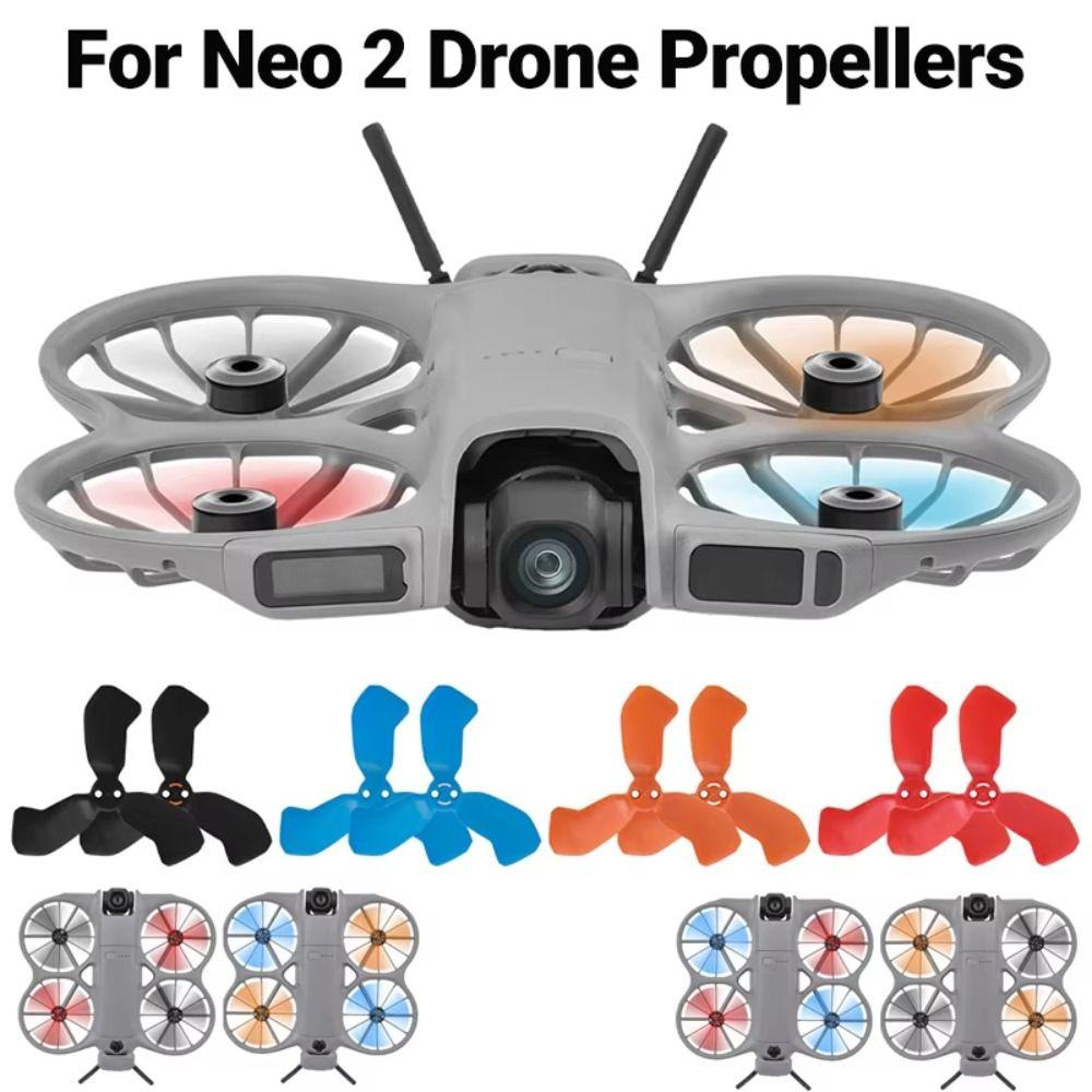 2 Pairs Replacement Drone Propellers With Screwdriver Quick Release Drone Spare Blades Lightweight Colorful for DJI Neo 2