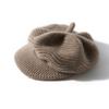 Kaschmir Herbst und Winter Neuer Stil Damen Hochwertig Einfarbig Zopfmuster Verdickt Warm Mode Gestrickt Lässig Krempenhut