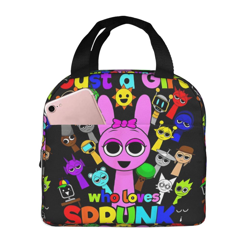 Custom S-Sprunkies Insulated Lunch Bags for Women Men Music Game Portable Thermal Cooler Bento Box Work School Travel