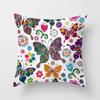 Colorful Flower Butterfly Pillowcase Office Living Room Car Ornaments Home Pillowcase