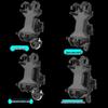 Motorcycle Phone Navigation Silicone Shock Absorption Holder with U- and Y-shaped Brackets